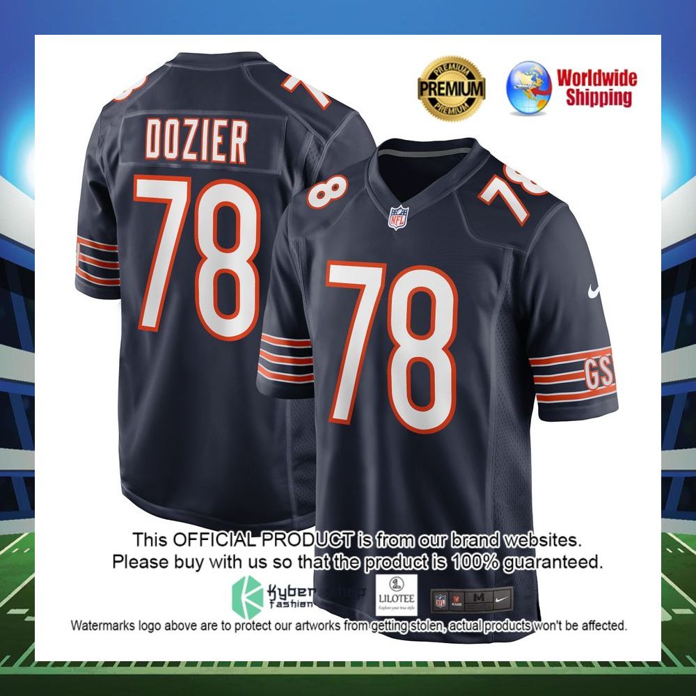 dakota dozier chicago bears nike game navy football jersey 1 691