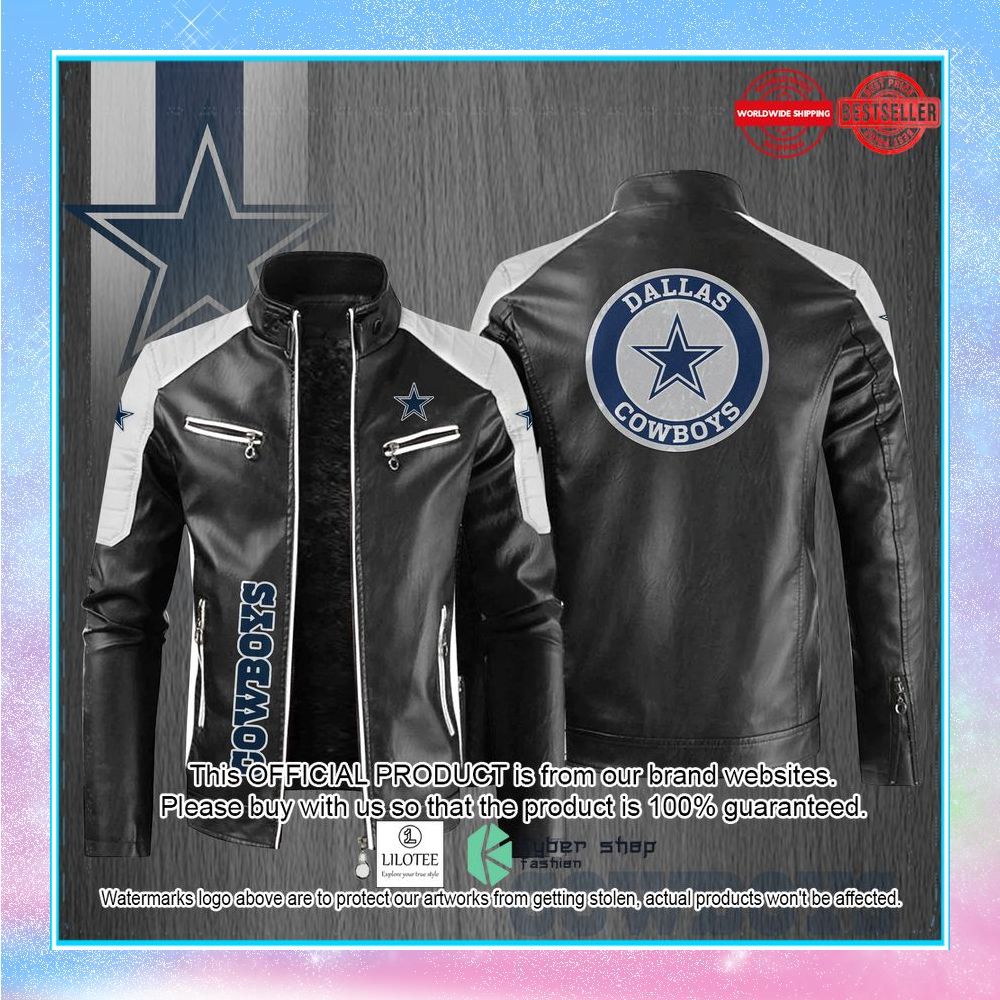dallas cowboys motor block leather jacket 1 830