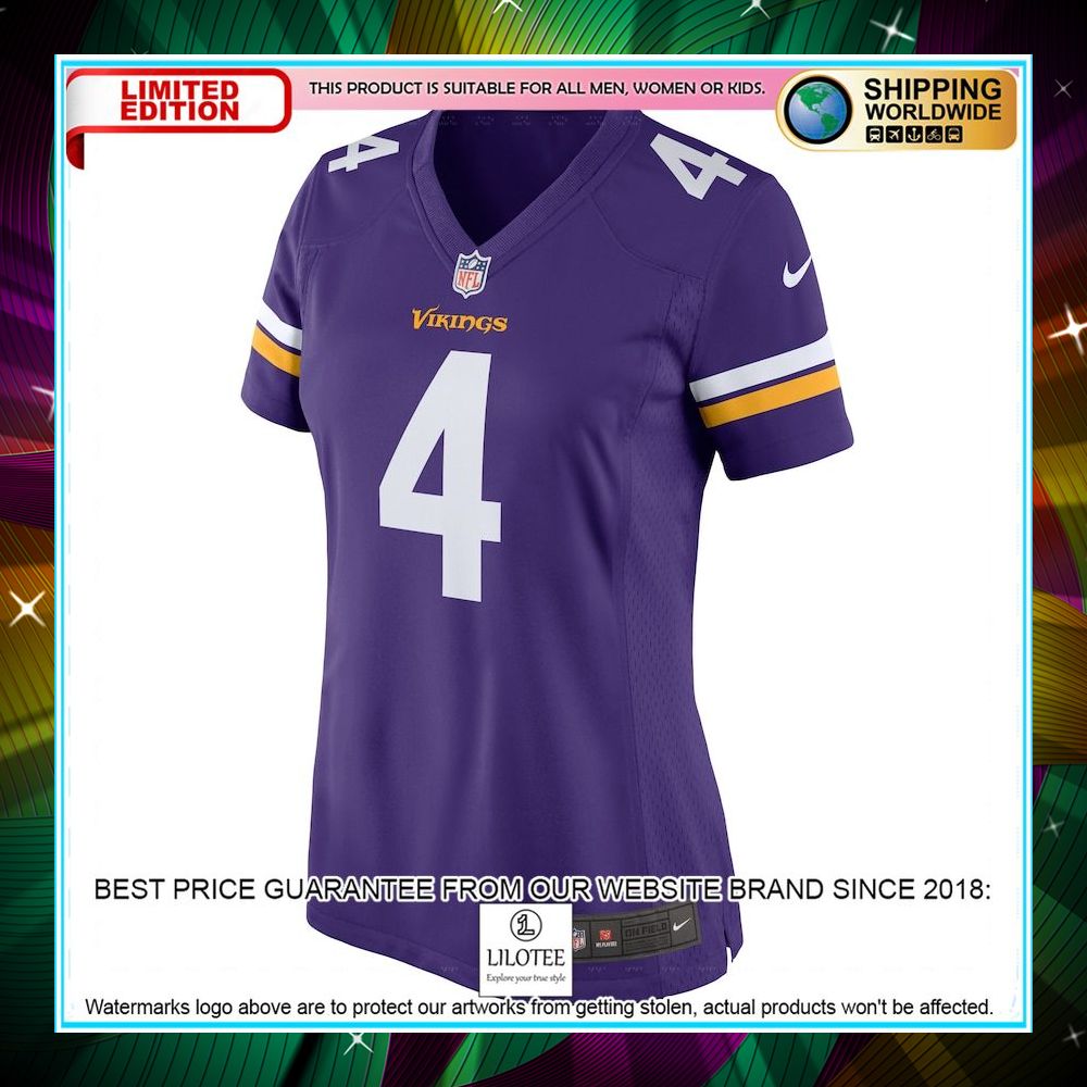 dalvin cook minnesota vikings womens purple football jersey 2 788