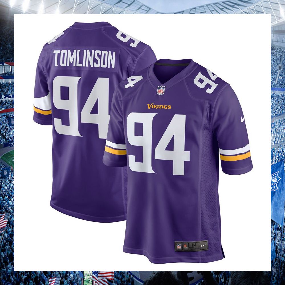 dalvin tomlinson minnesota vikings nike purple football jersey 1 114