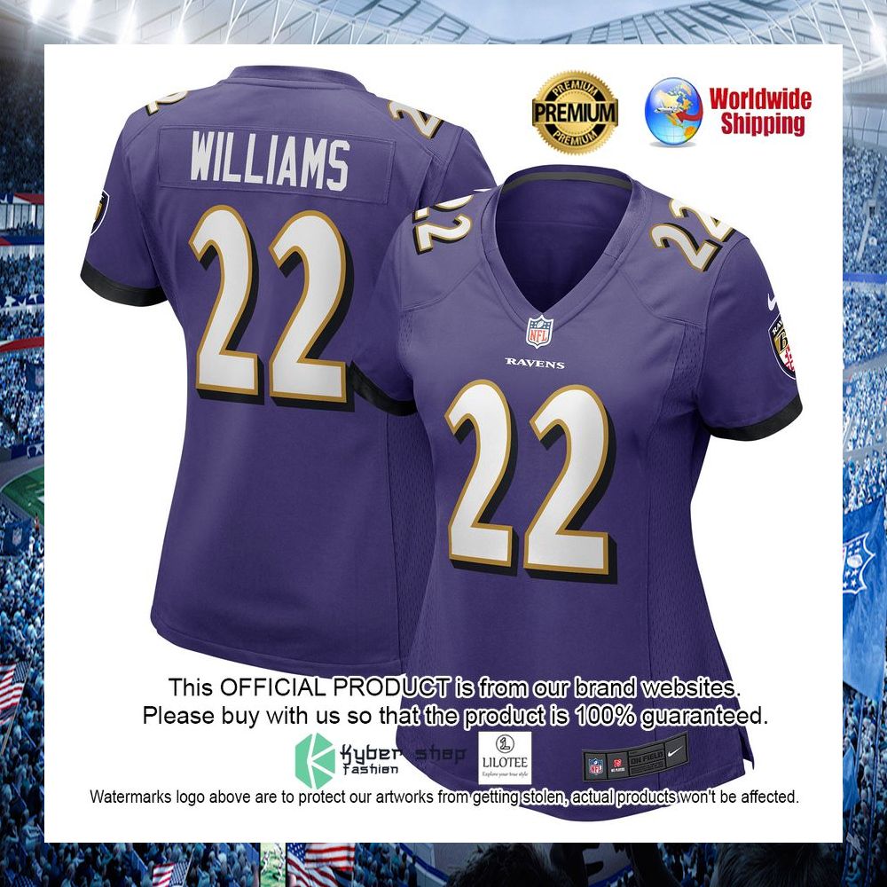 damarion williams baltimore ravens nike womens purple football jersey 1 528
