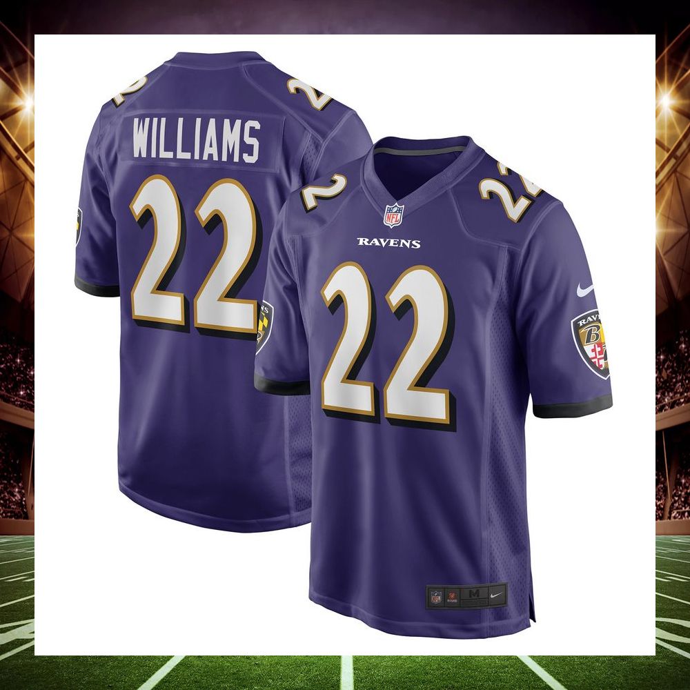 damarion williams baltimore ravens purple football jersey 1 486