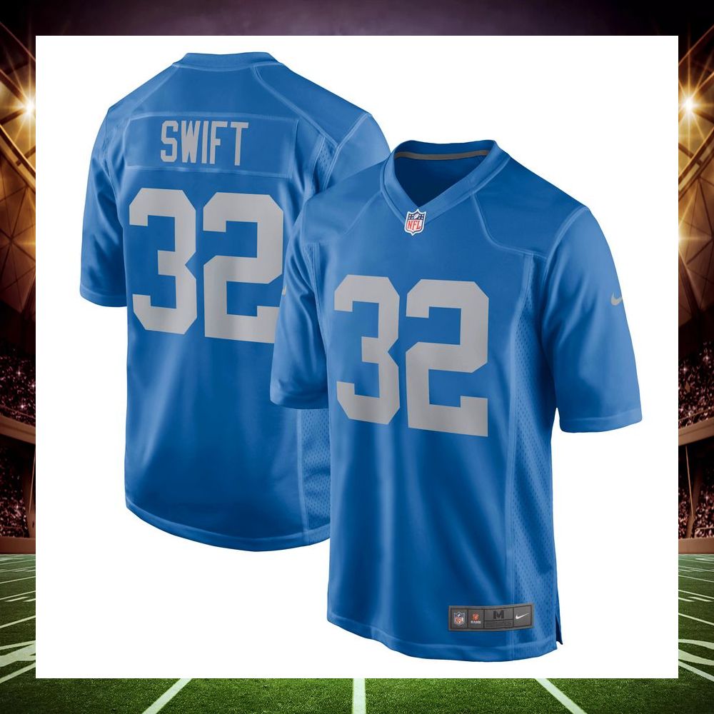 dandre swift detroit lions blue football jersey 1 29