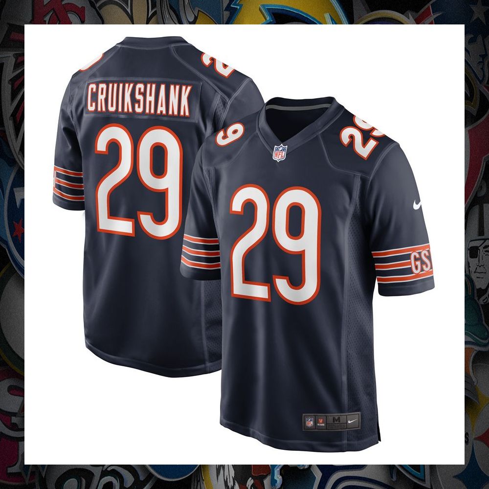 dane cruikshank chicago bears navy football jersey 1 998