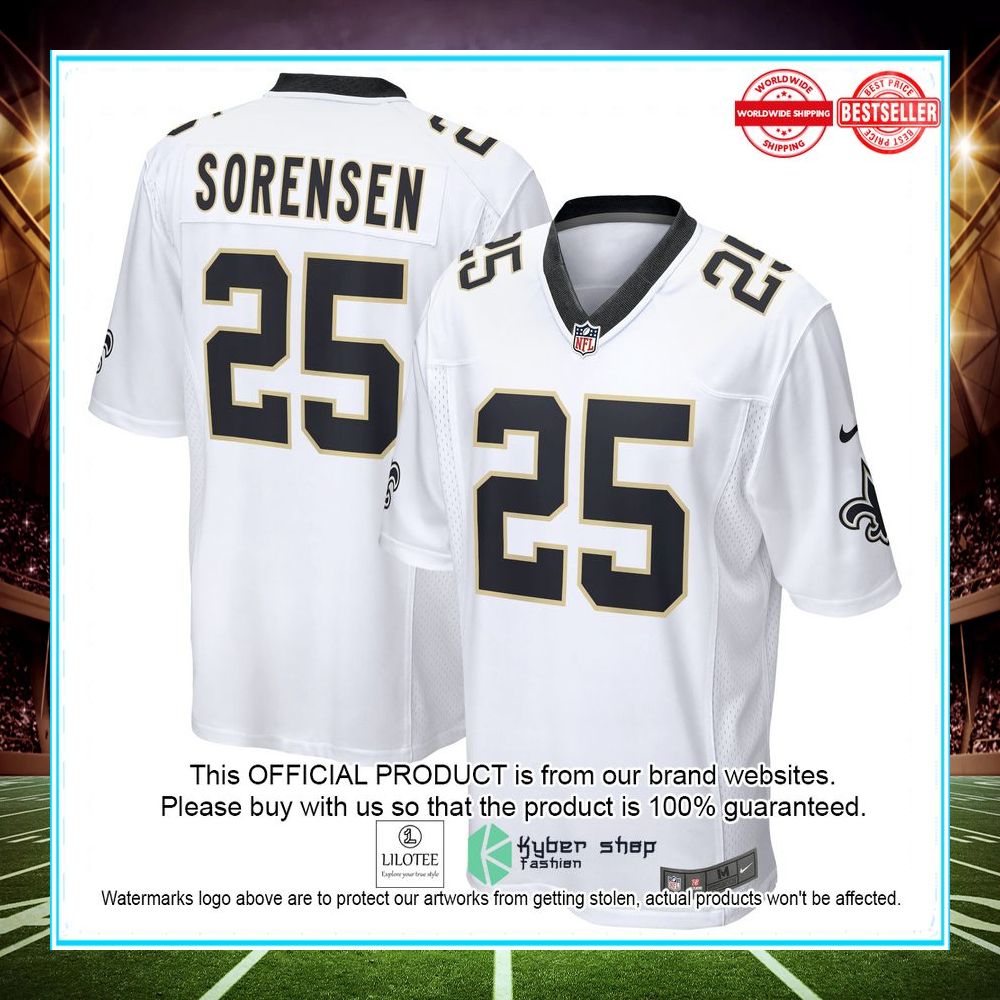 daniel sorensen new orleans saints nike white football jersey 1 24