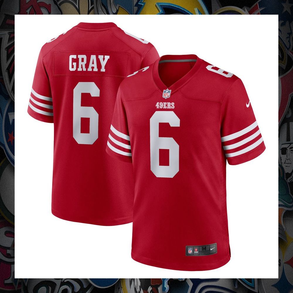 danny gray san francisco 49ers scarlet football jersey 1 276