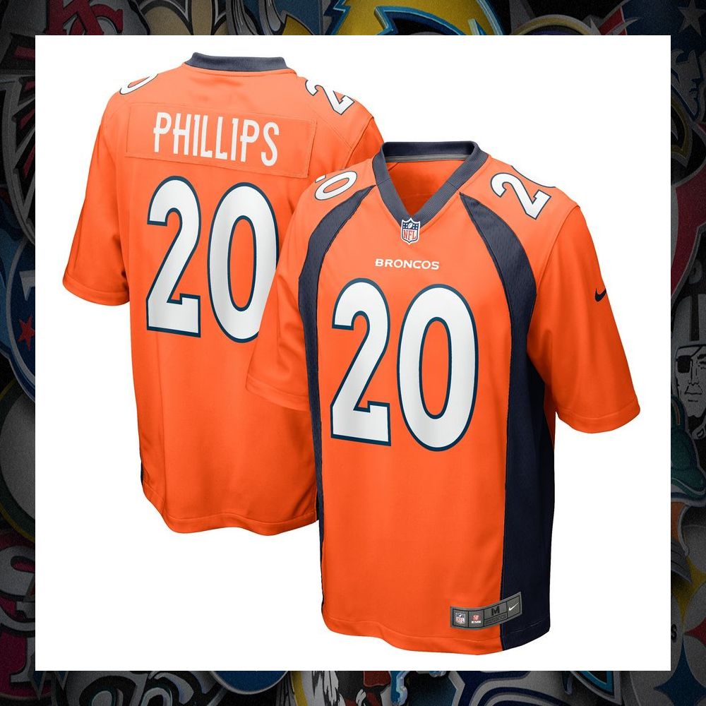 darius phillips denver broncos orange football jersey 1 134