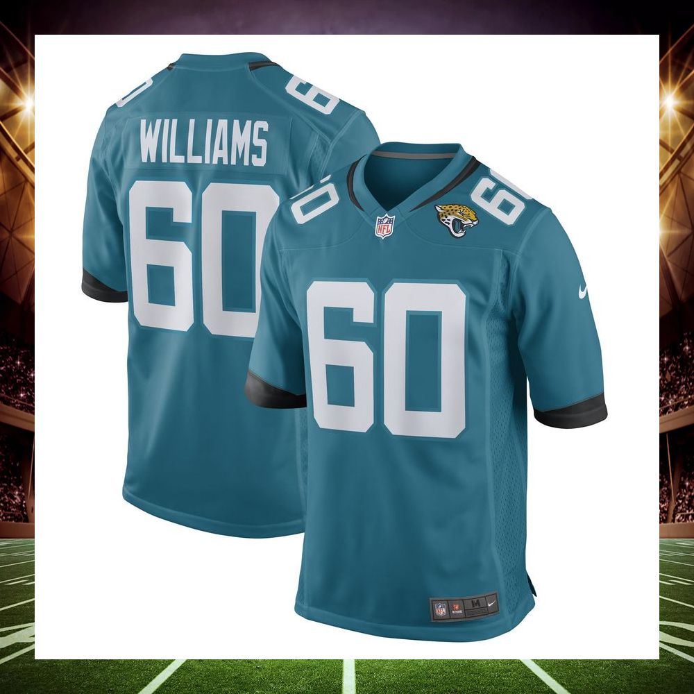 darryl williams jacksonville jaguars nike teal football jersey 1 723
