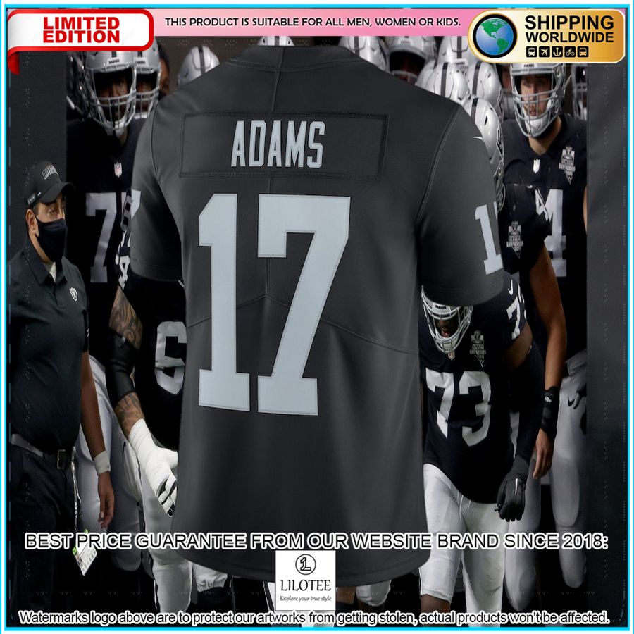 Davante Adams Las Vegas Raiders Vapor Black Football Jersey 6 davante adams las vegas raiders vapor black football jersey 3 775