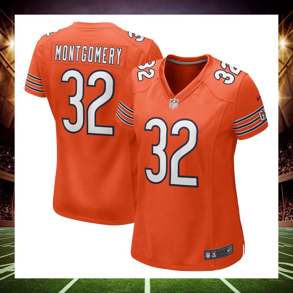 david montgomery 32 chicago bears alternate orange football jersey 4 510