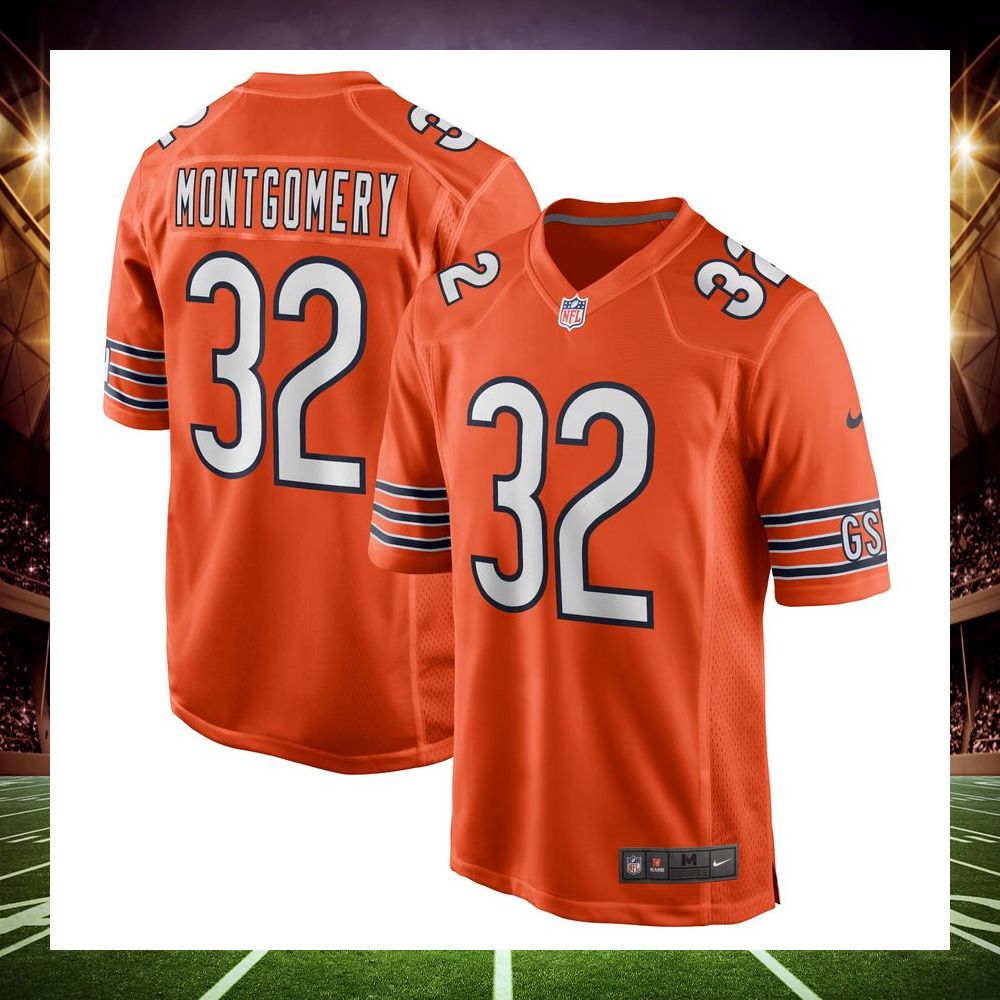 david montgomery chicago bears alternate orange football jersey 1 460