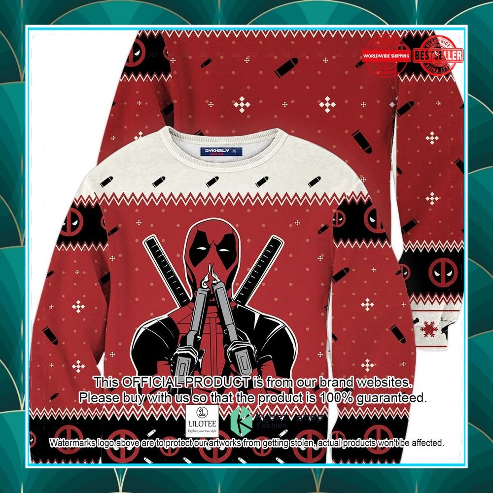 deadpool maximum effort christmas sweater 1 645