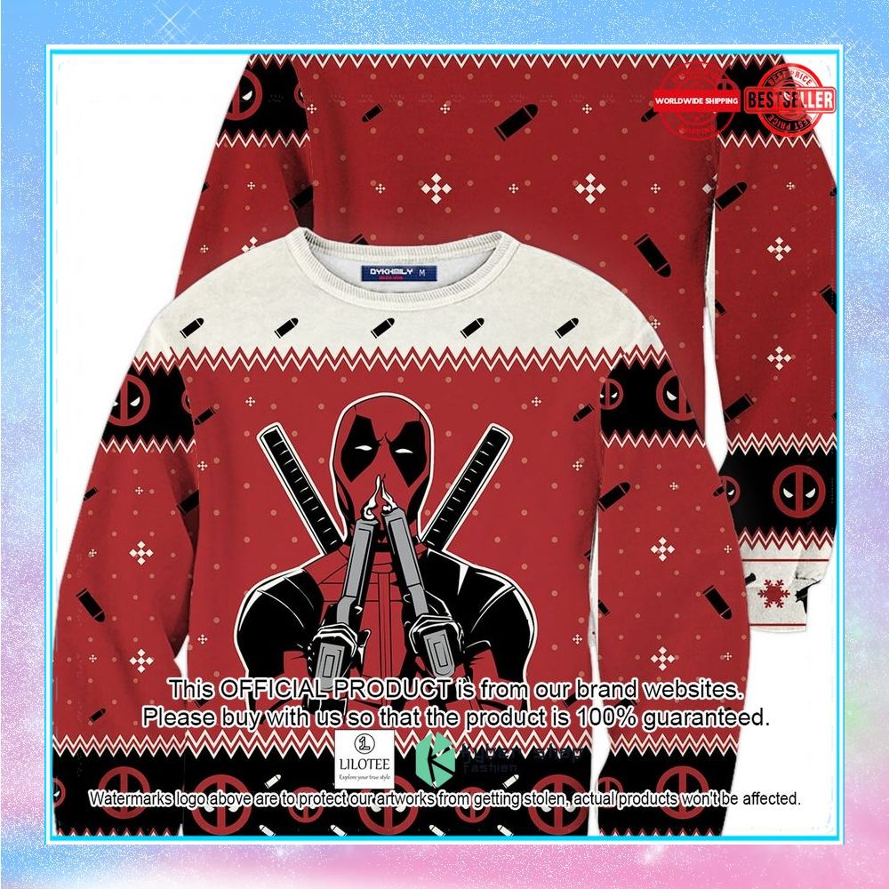 deadpool maximum effort christmas sweater 1 744