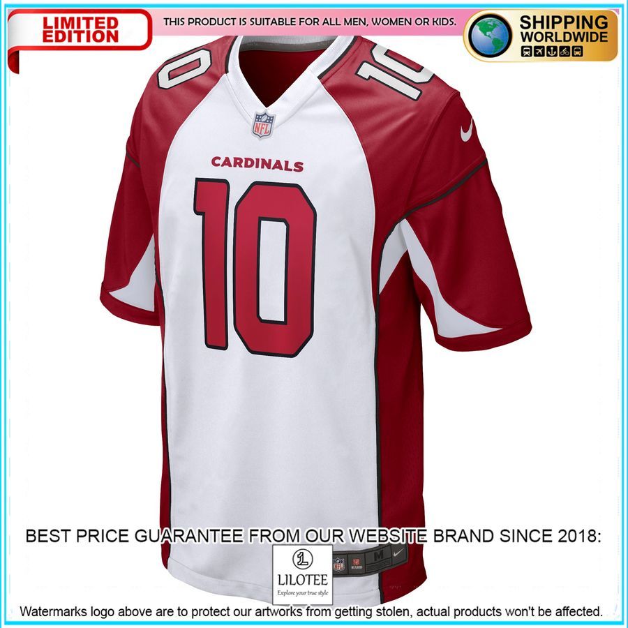 deandre hopkins arizona cardinals white football jersey 2 254