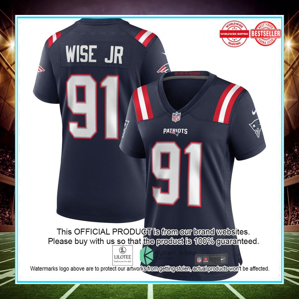 deatrich wise jr new england patriots navy football jersey 1 93