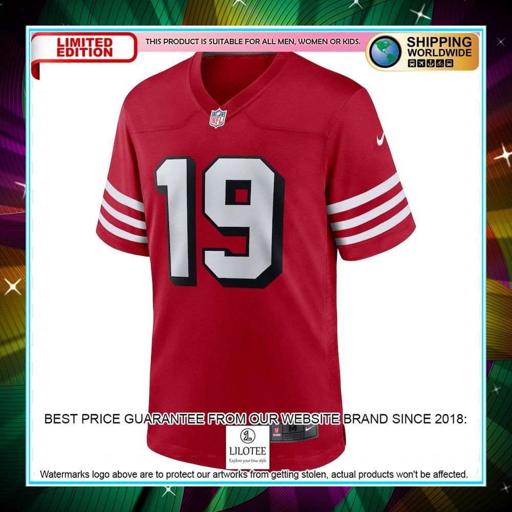 deebo samuel san francisco 49ers alternate player scarlet football jersey 2 793