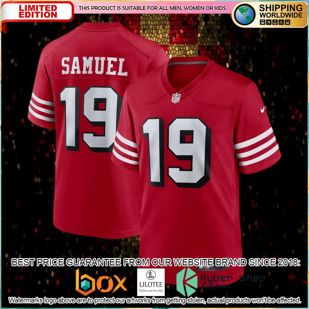deebo samuel san francisco 49ers nike alternate scarlet football jersey 1 562