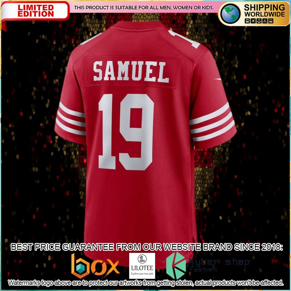 deebo samuel san francisco 49ers nike scarlet football jersey 3 950