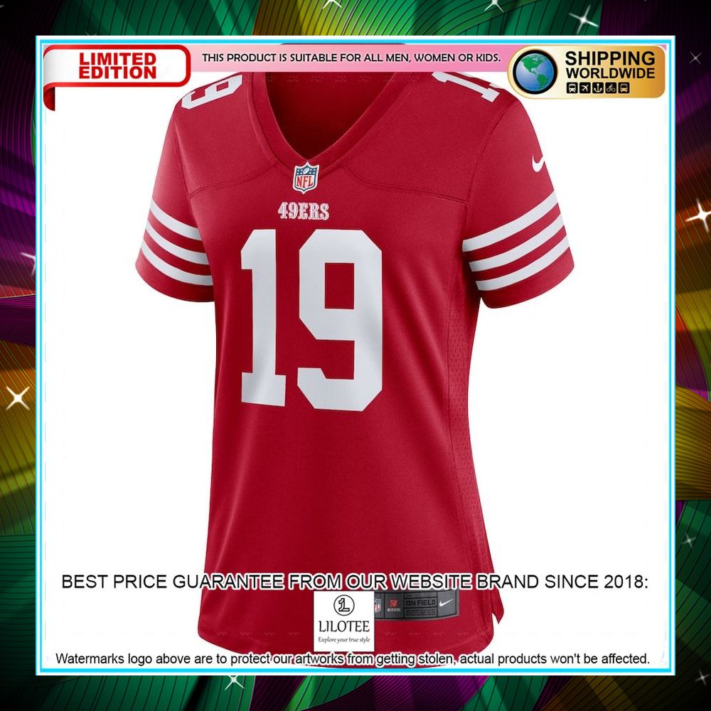 deebo samuel san francisco 49ers womens player scarlet football jersey 2 592