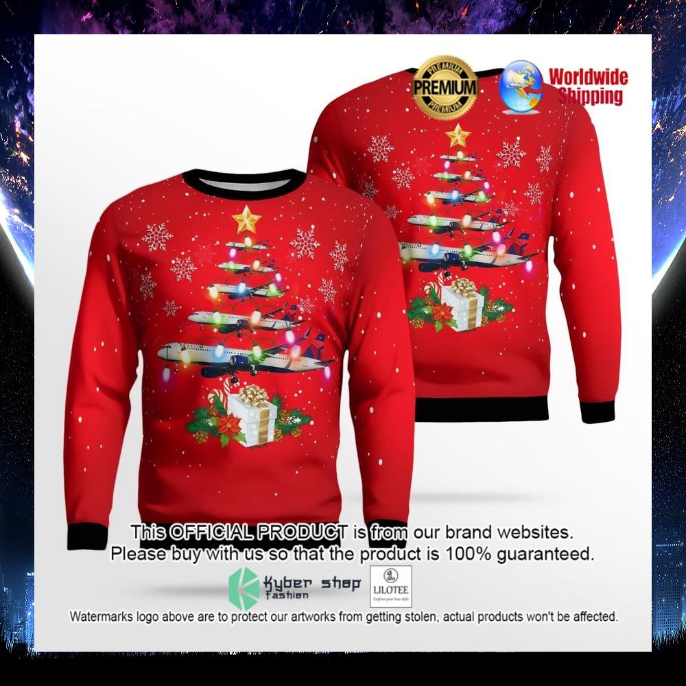 delta airlines airbus a321 200 ugly sweater 1 757