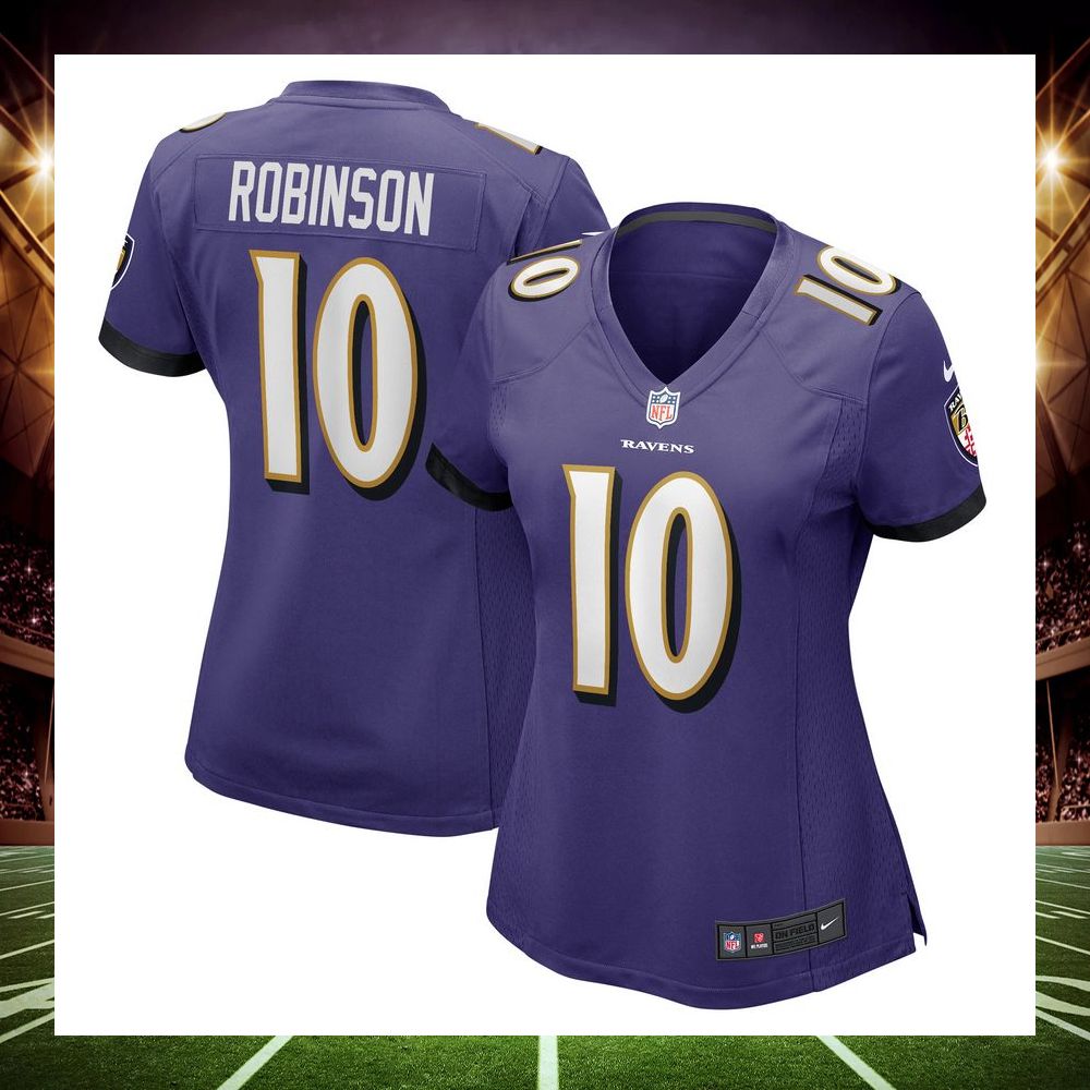 demarcus robinson baltimore ravens purple football jersey 1 167