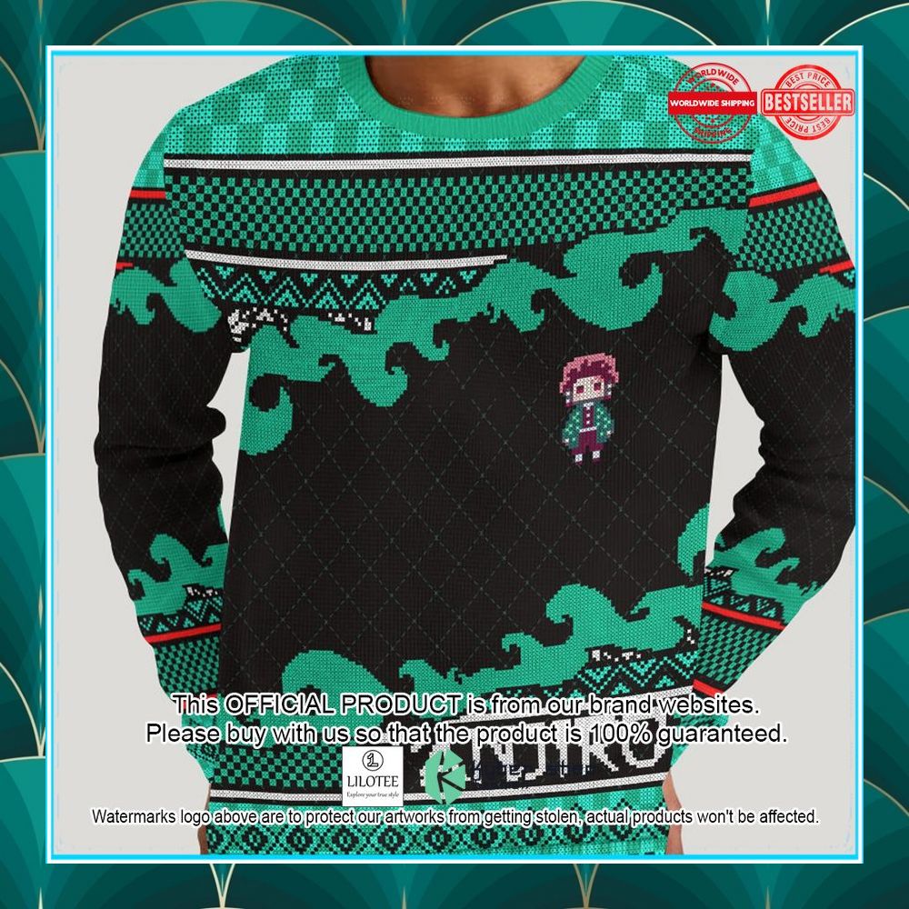 demon slayer tanjiro christmas sweater 1 675