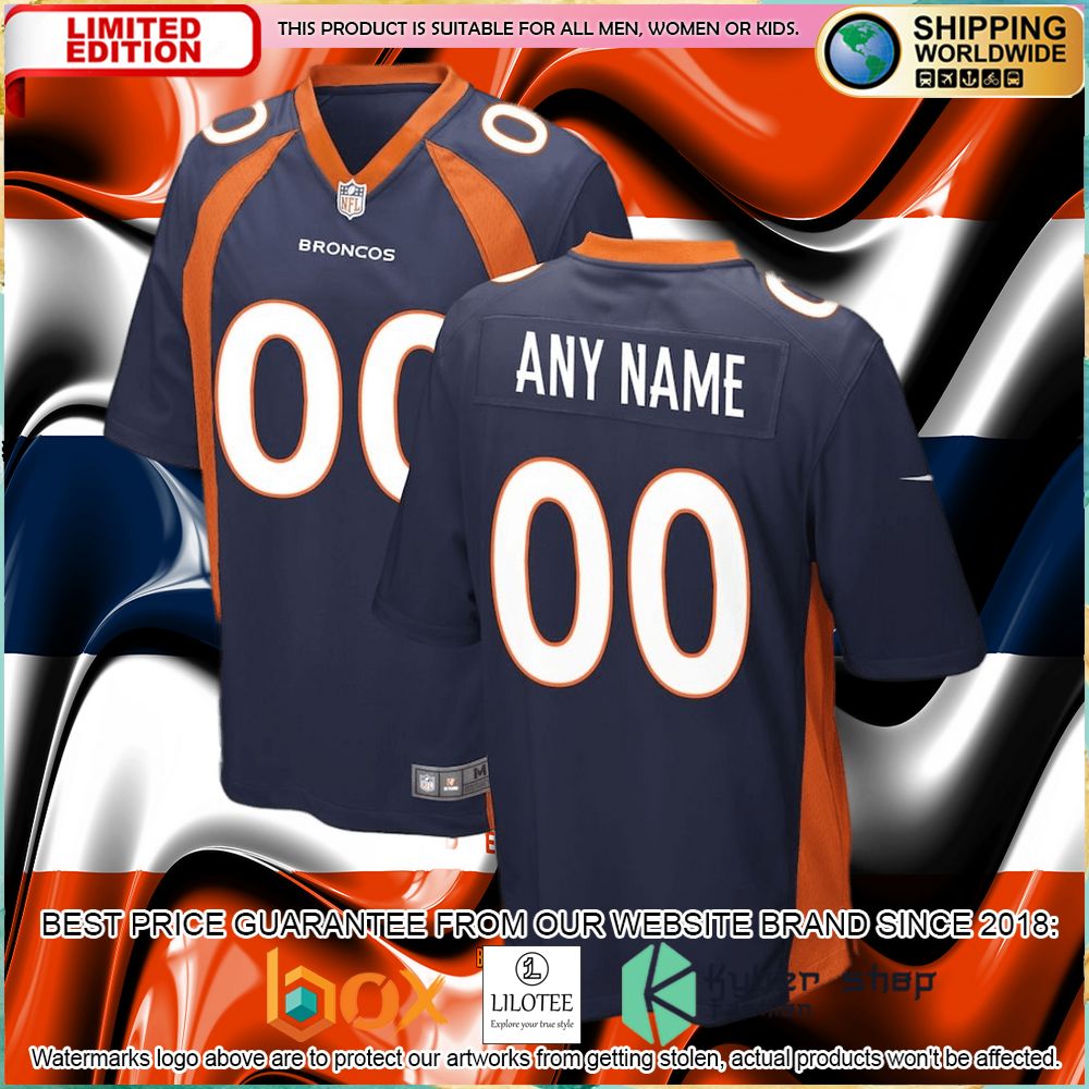 denver broncos nike alternate custom navy football jersey 1 744