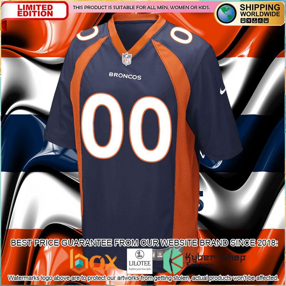 denver broncos nike alternate custom navy football jersey 2 638