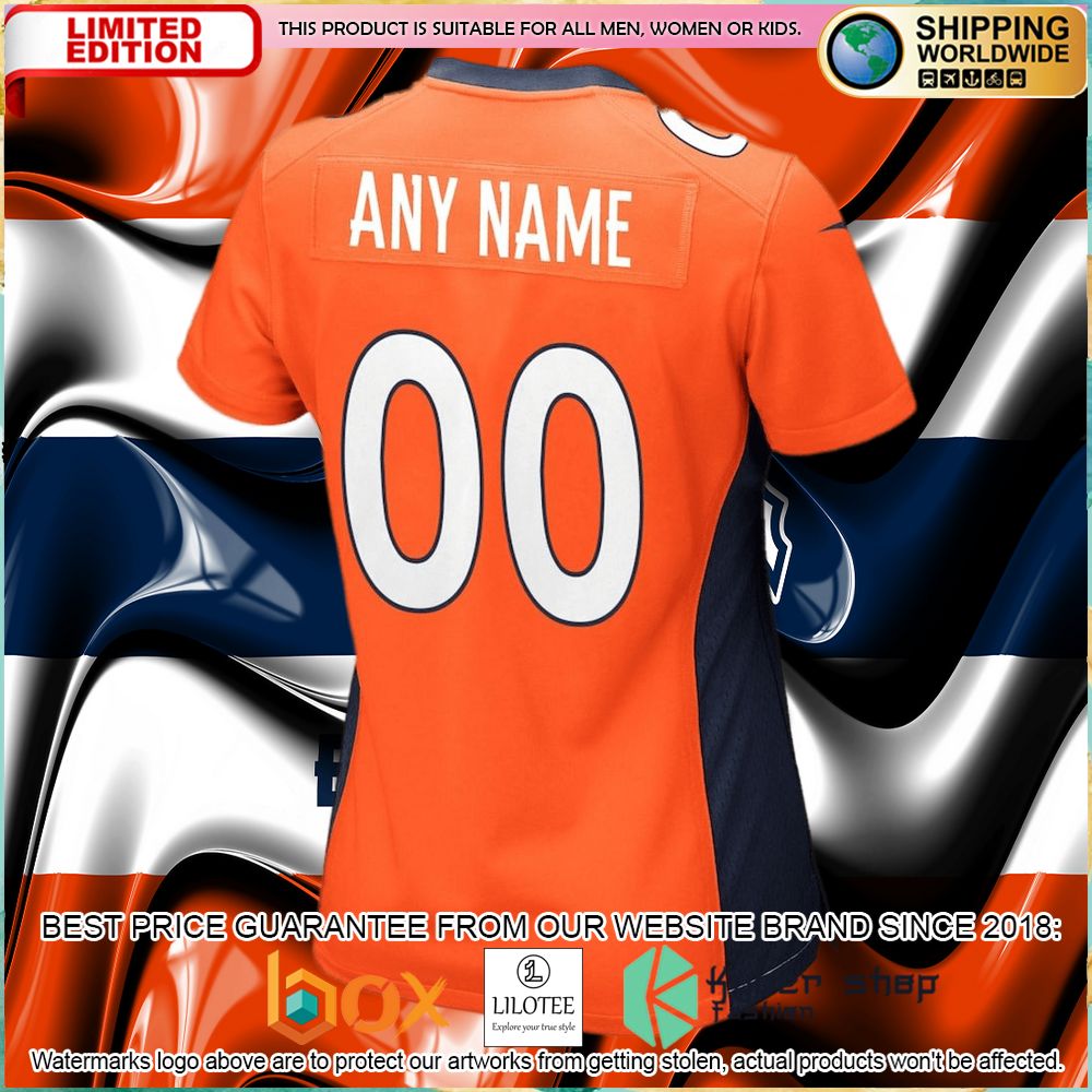 denver broncos nike womens custom orange football jersey 3 442