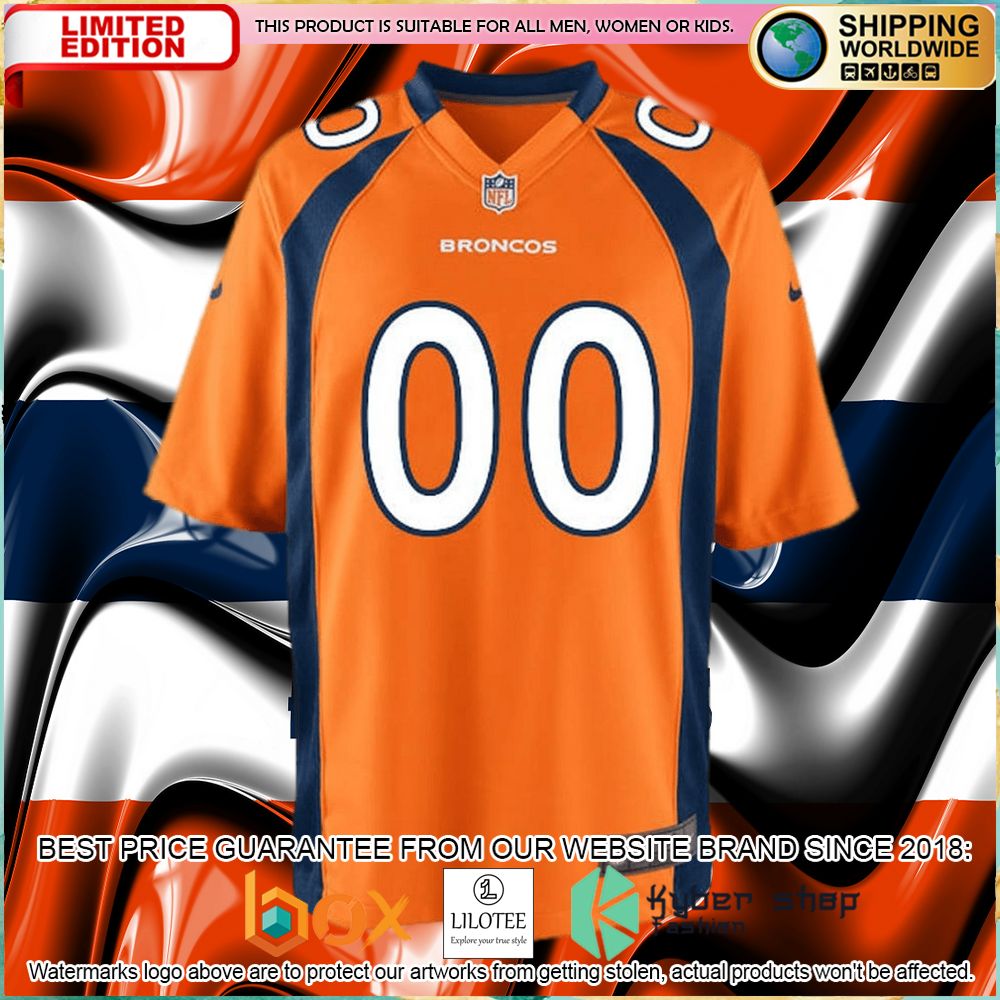 denver broncos nike youth custom orange football jersey 2 709