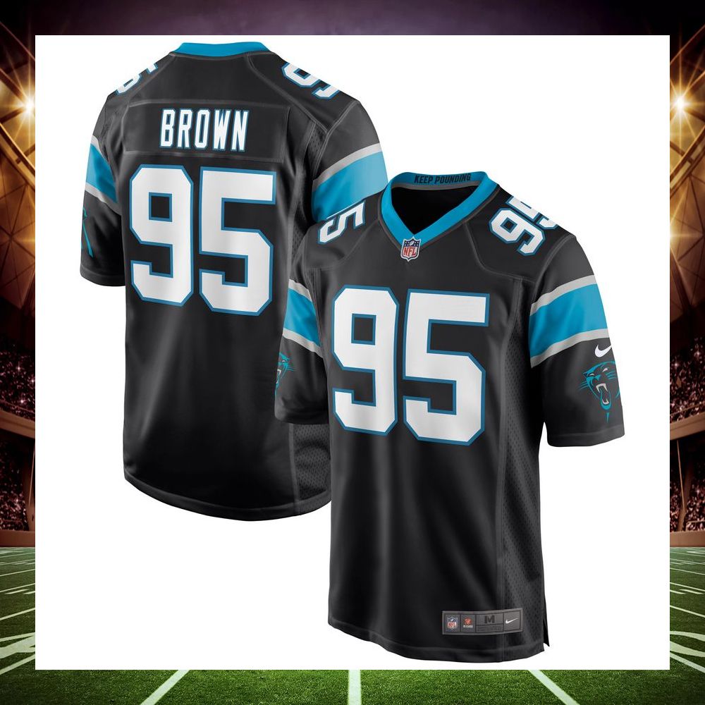 derrick brown carolina panthers black football jersey 1 417