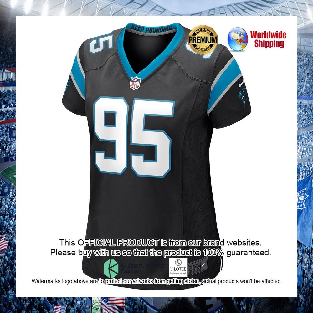 derrick brown carolina panthers nike womens black football jersey 2 539
