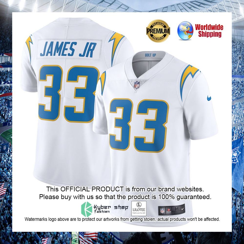 derwin james los angeles chargers nike vapor limited white football jersey 1 791