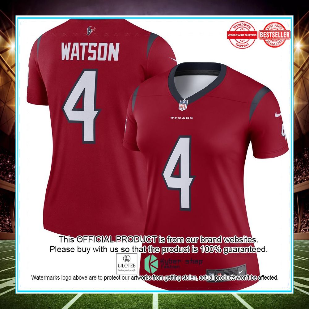 deshaun watson houston texans nike legend red football jersey 1 575
