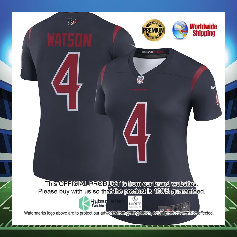 deshaun watson houston texans nike womens color rush legend navy football jersey 1 679