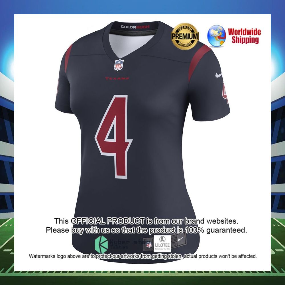 deshaun watson houston texans nike womens color rush legend navy football jersey 2 330