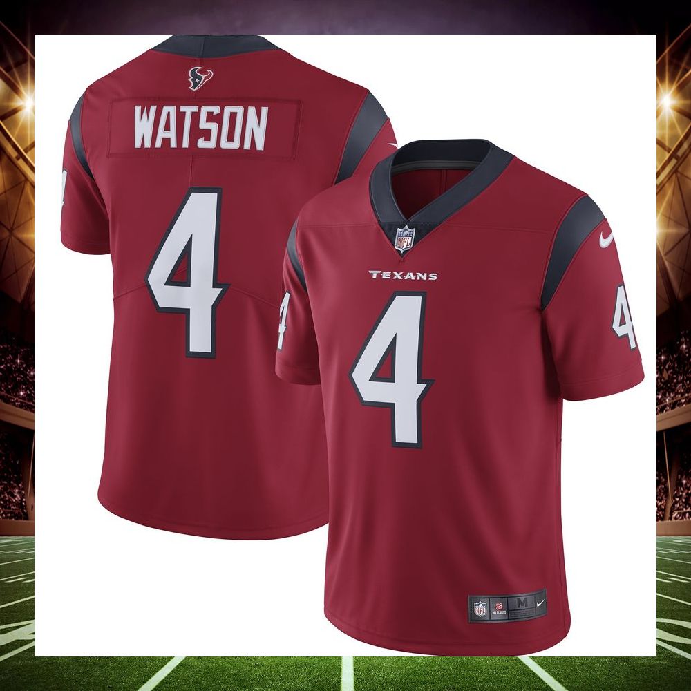 deshaun watson houston texans vapor limited red football jersey 1 653