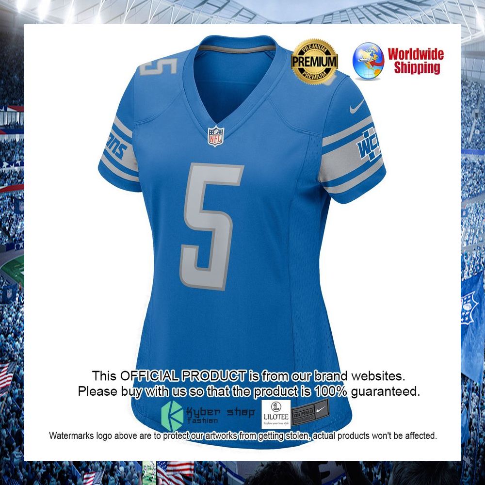 deshon elliott detroit lions nike womens blue football jersey 2 170