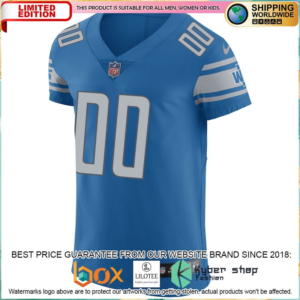 detroit lions nike vapor untouchable custom elite blue football jersey 2 512