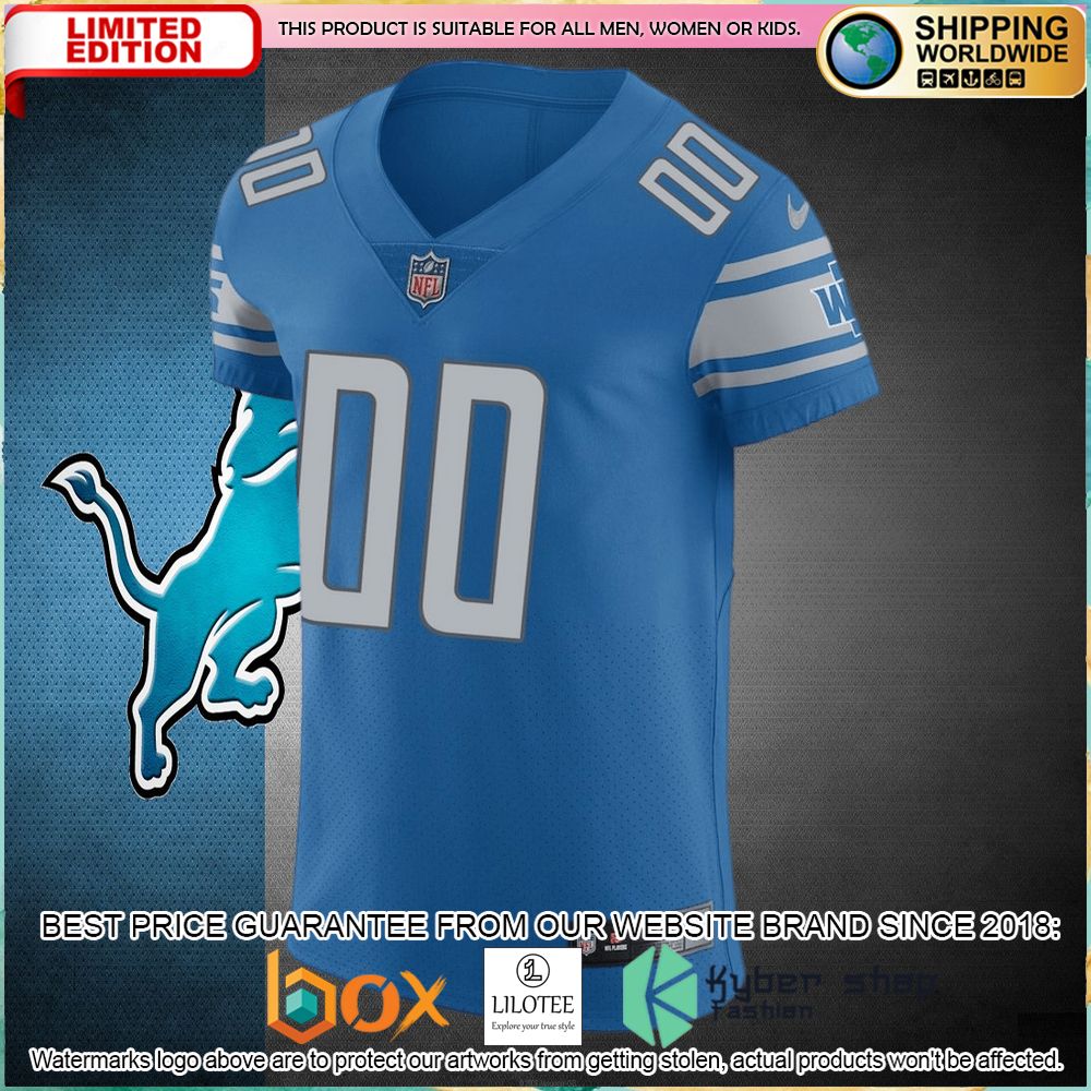 detroit lions nike vapor untouchable custom elite blue football jersey 2 638