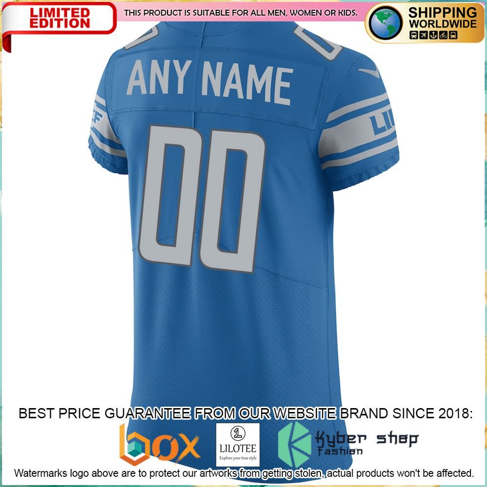 detroit lions nike vapor untouchable custom elite blue football jersey 3 147