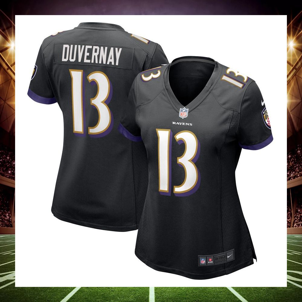 devin duvernay baltimore ravens black football jersey 1 618