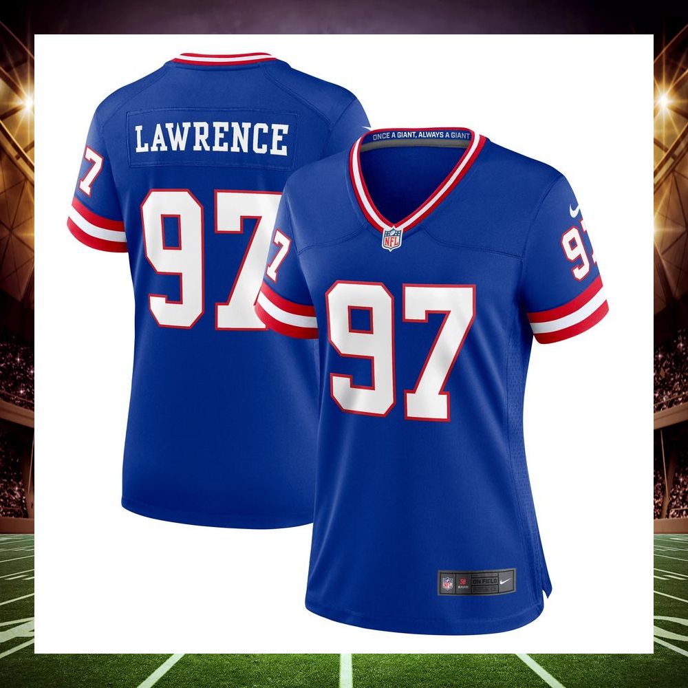 dexter lawrence new york giants classic royal football jersey 1 918