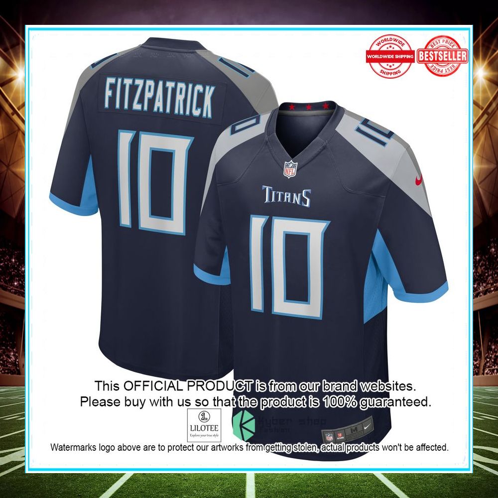 dez fitzpatrick tennessee titans nike game player navy football jersey 1 285
