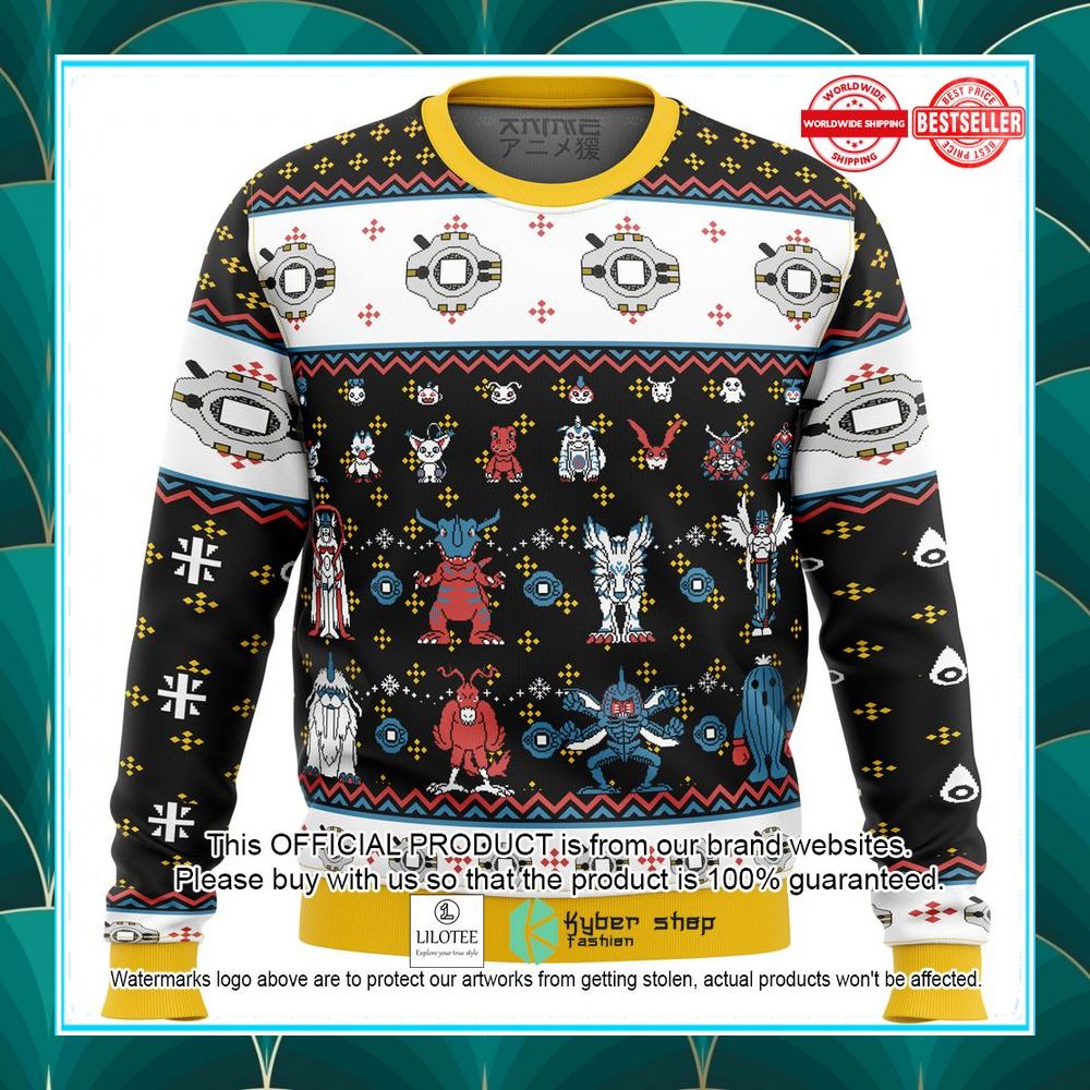 digimon sprites ugly christmas sweater 1 898