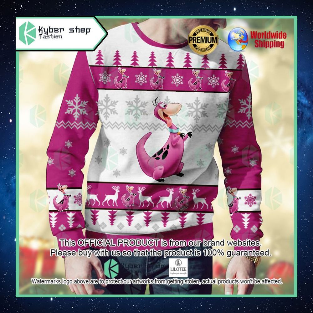 dino the flintstones christmas sweater 1 863