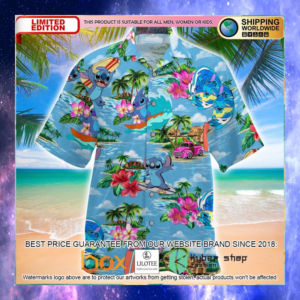disney stitch beach day hawaiian shirt 1 162