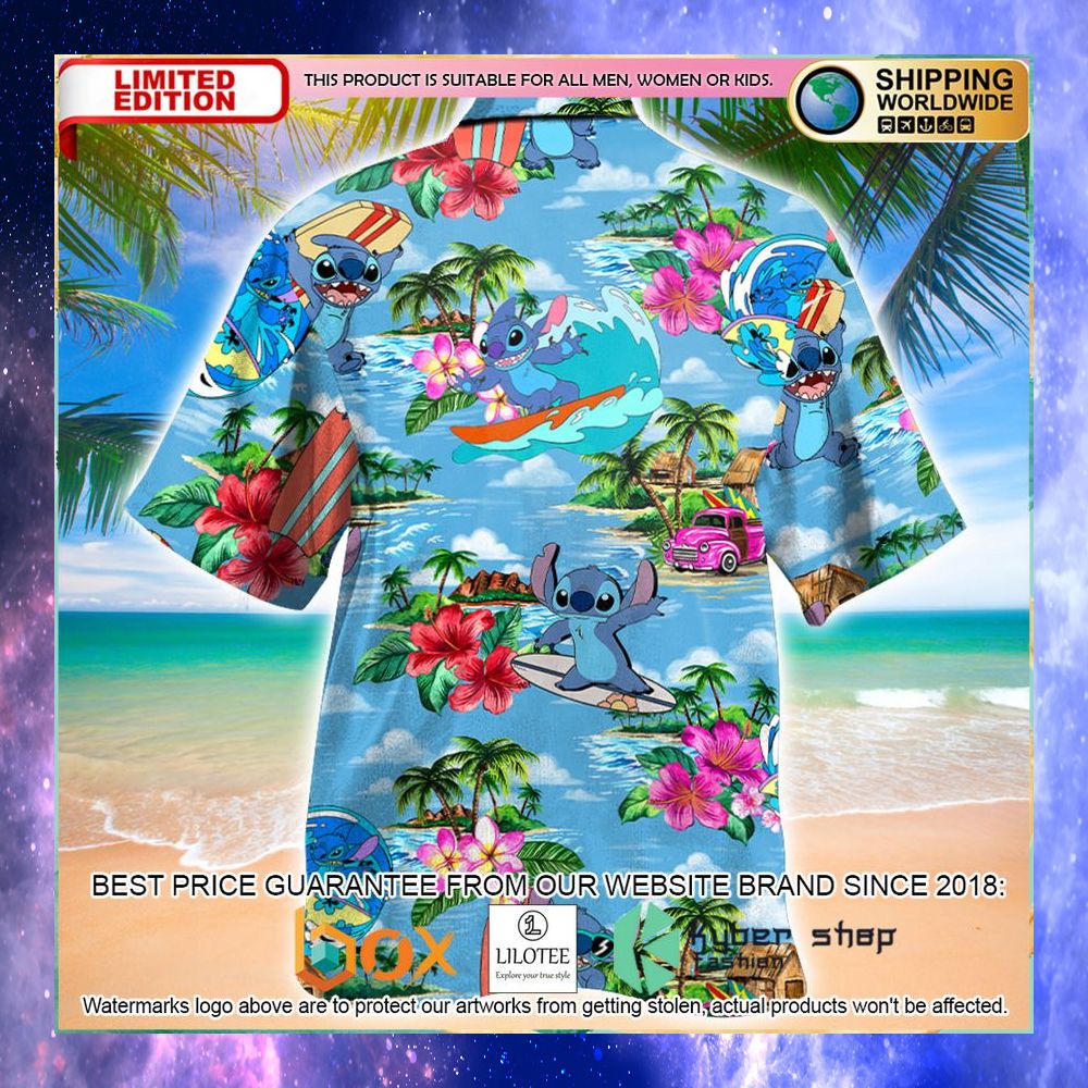 disney stitch beach day hawaiian shirt 2 318