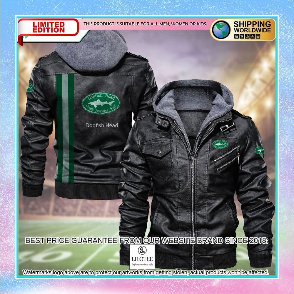 dogfish head leather jacket fleece jacket 2 996