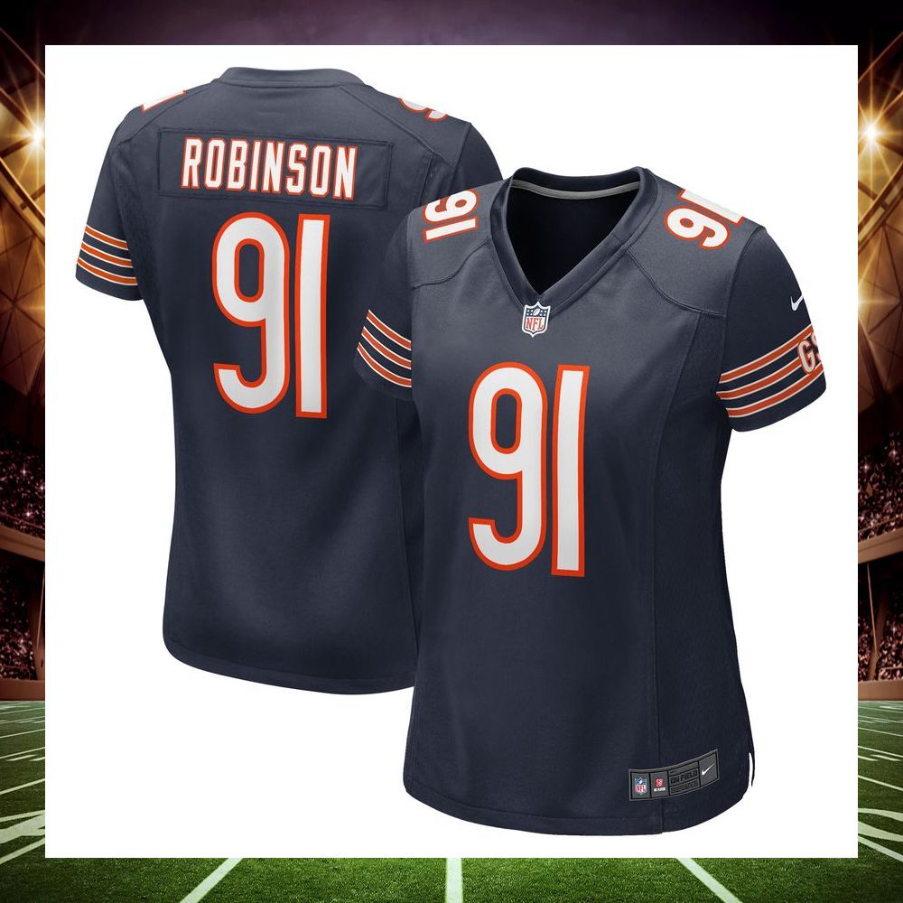 dominique robinson chicago bears navy football jersey 1 312